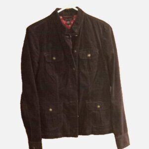 Y2k Tommy Hilfiger Women’s Jacket S Brown Corduroy Vintage Style w/ Pockets